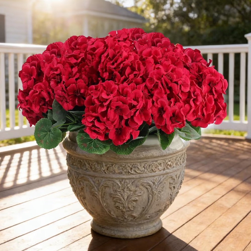 Outdoor Artificial Flowers Red